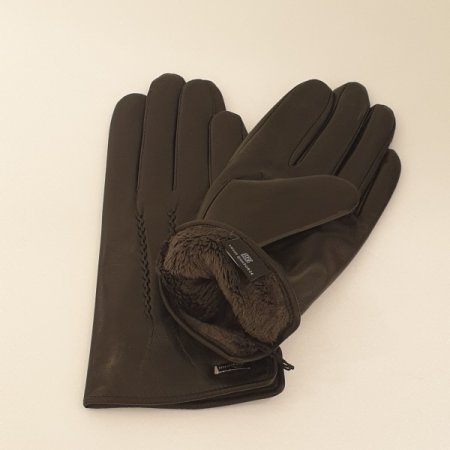 손등 지그재그 남 가죽 장갑