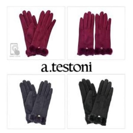 트리플 밍크 딸랑이 여성 스웨이드장갑