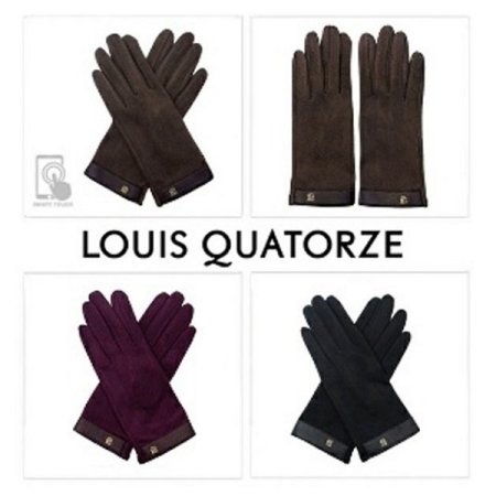 리본 보더 여성 스웨이드 장갑 3종