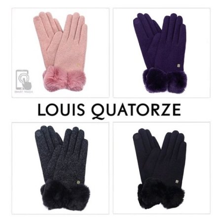 모 W 리본 퍼 장갑 4종