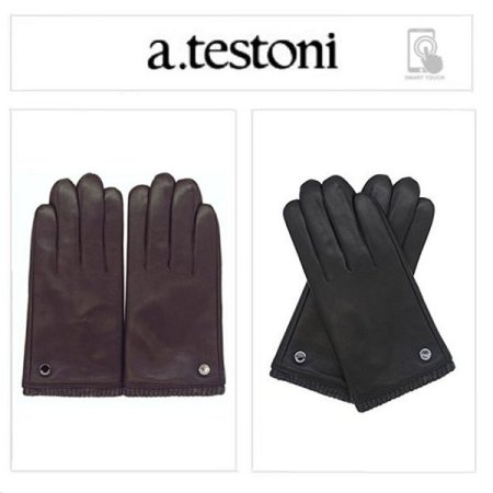 손목 니트 트임남 가죽 장갑 2종