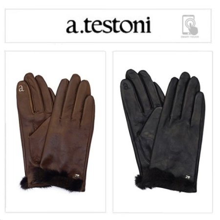 밍크 트리밍 여 가죽 장갑 2종