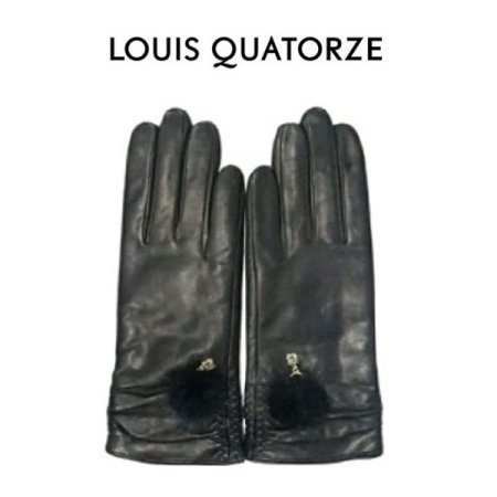 셔링 밍크 방울 롱 여 가죽 장갑 3