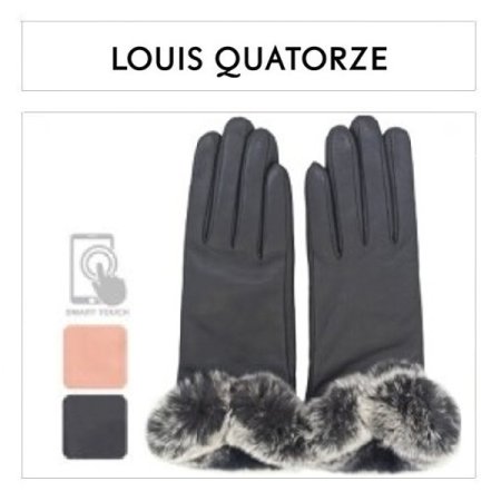 투톤 퍼 앞 트임 여 가죽 장갑 2종