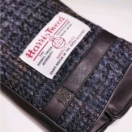 가죽 콤비 가죽띠 로고 남성 장갑