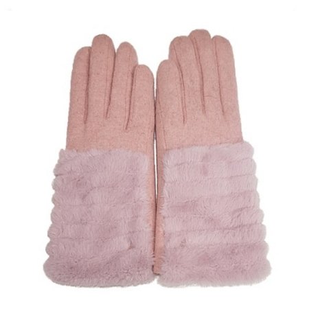 LQ 층층 사이드 장식 여성 모 장갑