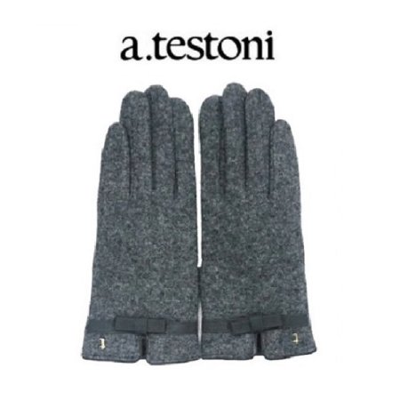 AT손등 로고 포인트 여 모직장갑3종