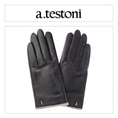 AT 포스트 심플 여 가죽 장갑