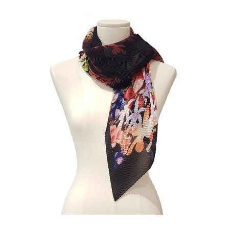 AT 퓨리 플라워 롱주름 스카프 2종