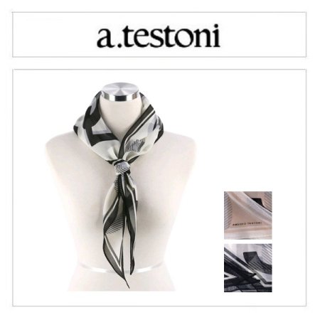 AT로고 마름모 쉬폰 스카프 2종택1