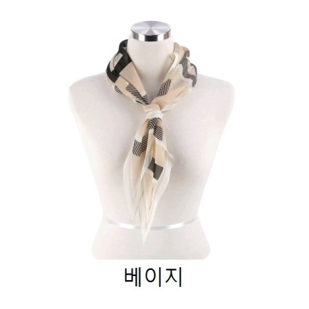 AT로고 마름모 쉬폰 스카프 2종택1