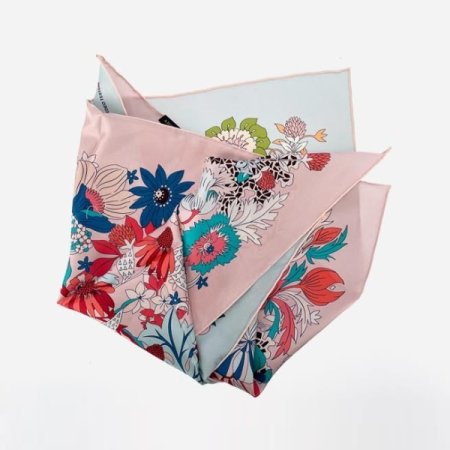 AT 플로럴 양면 미니 스카프