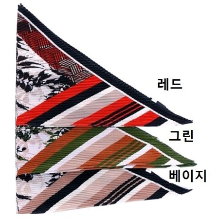 문트 미니 직수입 주름스카프 3종택1