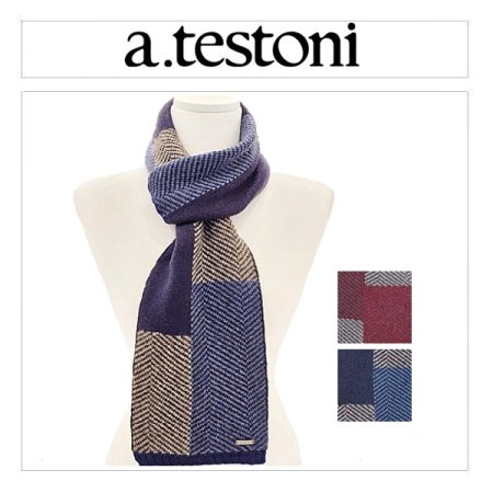 AT라니블럭 끼움니트 캐시 머플러2종