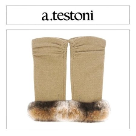 AT 퍼 워머 여 니트 장갑