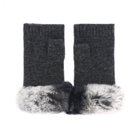 LQ 퍼 워머 여 니트 장갑