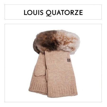 LQ 퍼 워머 여 니트 장갑