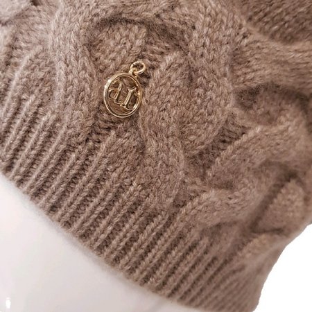 AT 웨이브 폭스 캐시미어 방울 비니