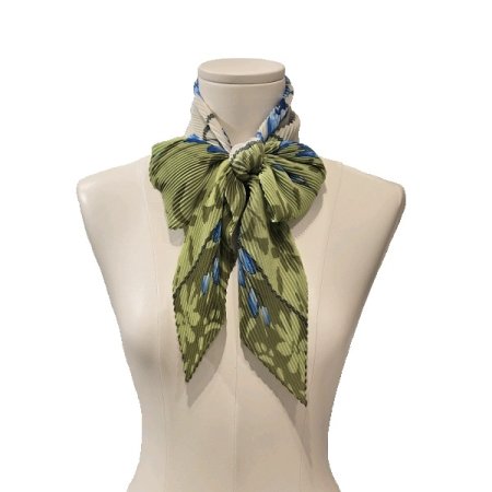 AT 리스 플라워 주름 스카프 3종