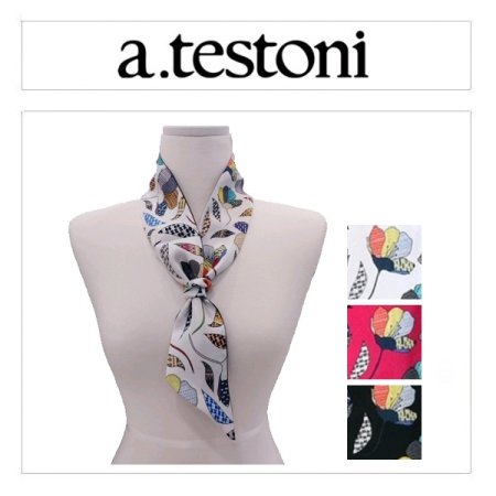 AT토니 플라워 직수입 실크스카프3종