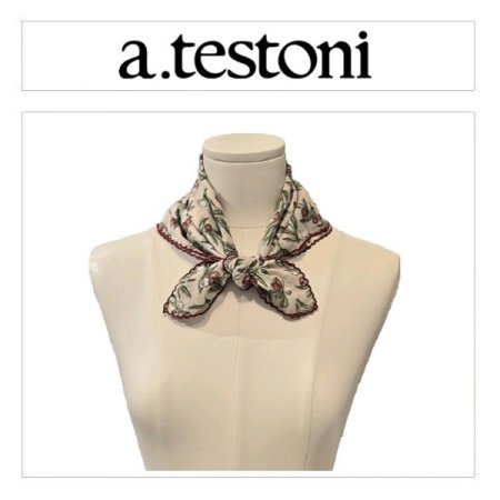 AT 핀코트 올리브 미니 스카프