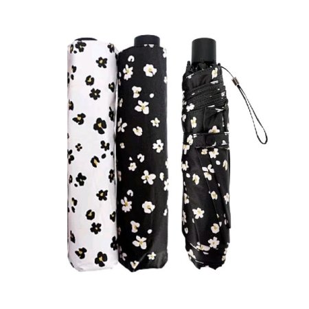 3단 슬림 호피꽃 암막코팅 우양산