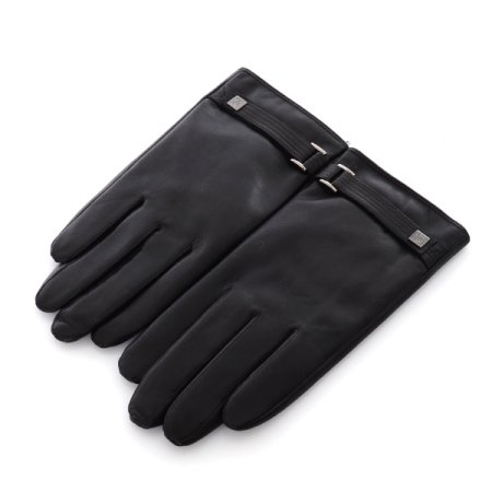 벨트 포인트 남성 가죽 장갑