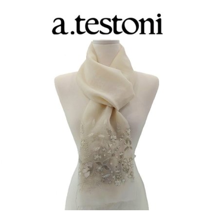 AT 메리유 비즈 울실크 혼방 스카프