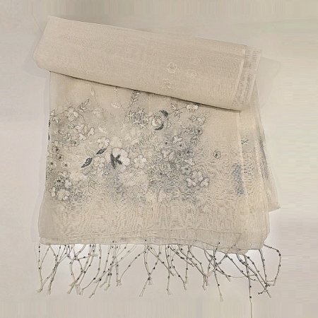 AT 메리유 비즈 울실크 혼방 스카프