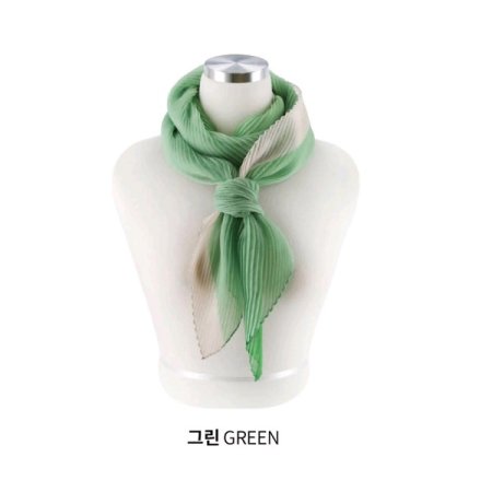 TD 보더 컬러 주름 스카프4종 택1
