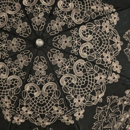 자가드 로얄 플라워 양산 BK