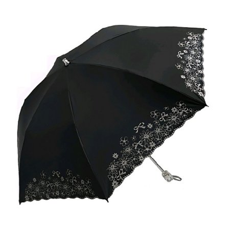 AT 실크 리본꽃 코팅 양산 2종