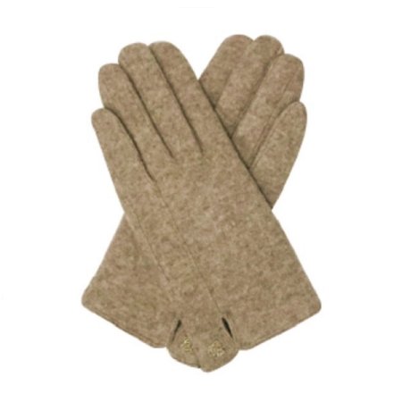 LQ 핀턱 로고 여성 모직 장갑