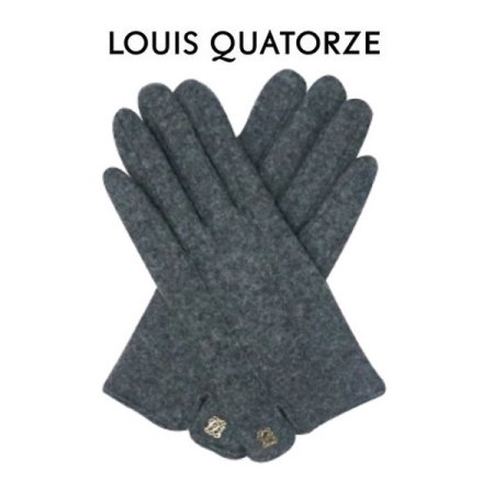 LQ 핀턱 로고 여성 모직 장갑