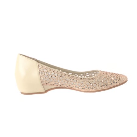 여성 큐빅 망사 플랫 슈즈