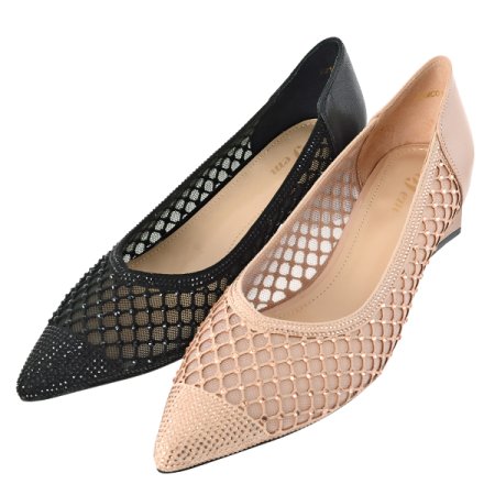 여성4cm 망사 드레스 펌프스