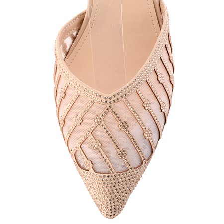 여성4CM 망사 샌들 펌프스