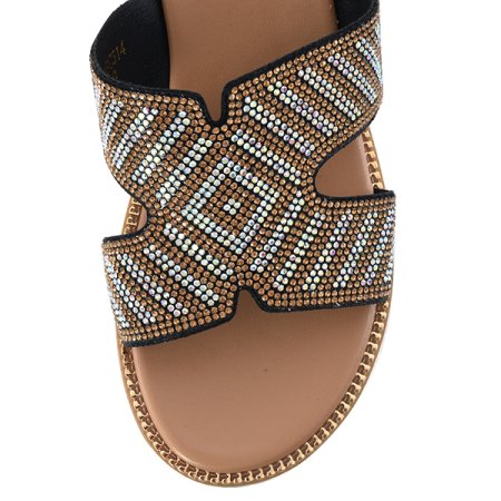 여성 3cm 비즈 뮬 슬리퍼