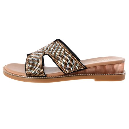 여성 3cm 비즈 뮬 슬리퍼