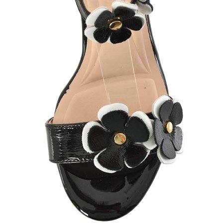 여성 5CM 플라워샌들