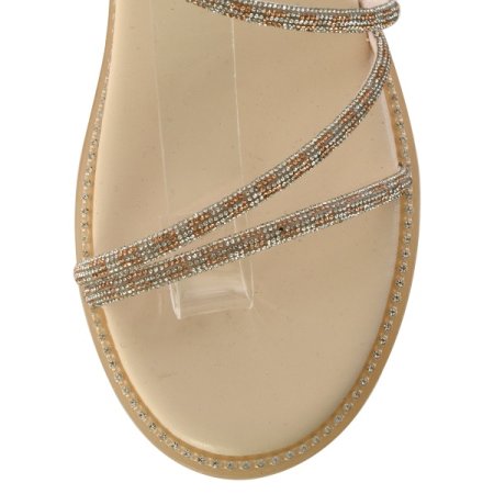 여성 4CM 보석 캐쥬얼 샌들