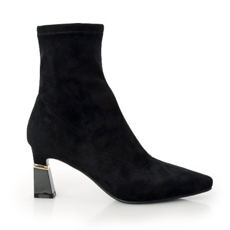 여성 7CM 스웨이드 스판 앵클 부츠