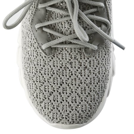 여성 보석 망사 스니커즈