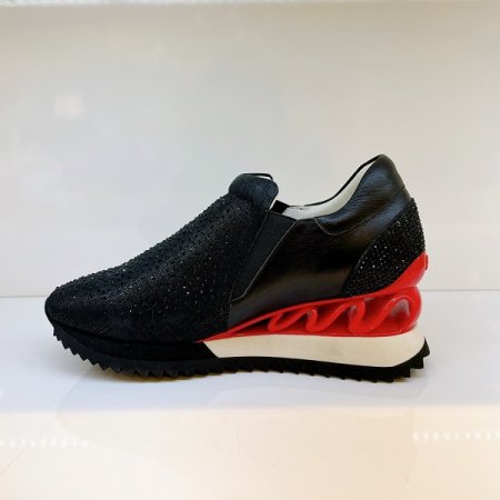 여성 7CM 큐빅 키높이 슬립온