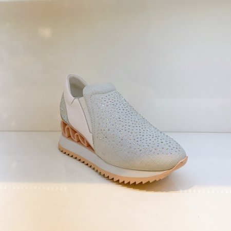 여성 7CM 큐빅 키높이 슬립온