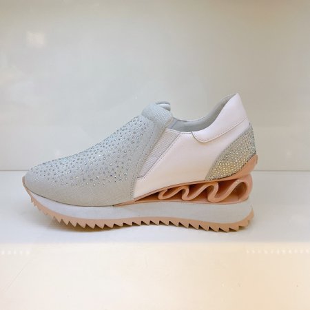 여성 7CM 큐빅 키높이 슬립온