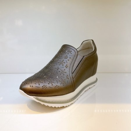 여성 6CM 눈꽃 큐빅 키높이 슬립온