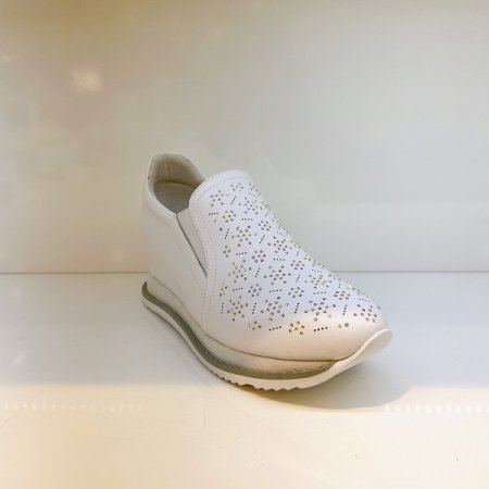 여성 6CM 눈꽃 큐빅 키높이 슬립온