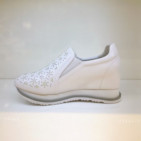 여성 6CM 눈꽃 큐빅 키높이 슬립온