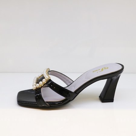 여성 6CM 큐빅 진주 샌들 뮬 2종